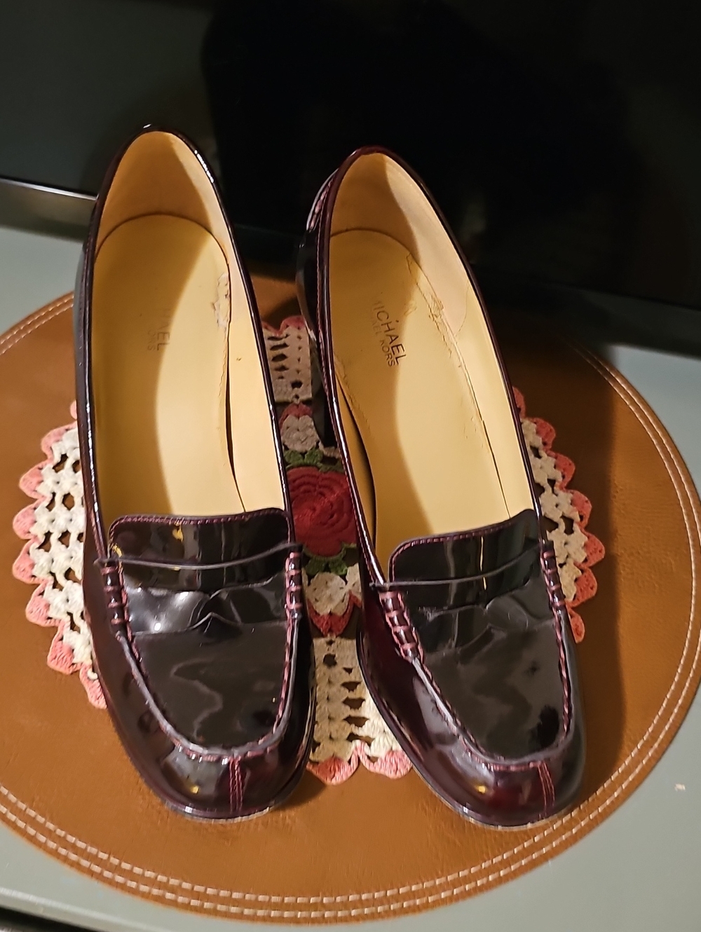 MICHAEL Michael Kors Women's Patent Burgundy Loafers